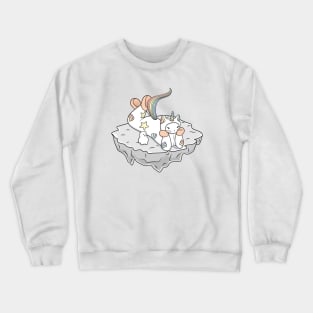 Weird Unicorn Cat contemplating the universe Crewneck Sweatshirt